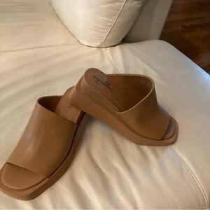 Naked Feet Tan Leather Mules